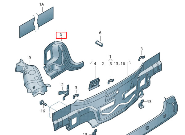 6RW813320 - NEW VOLKSWAGEN AMEO REAR RIGHT TAILLIGHT MOUNTING 6RW813320