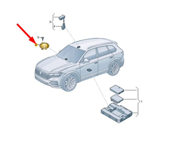 7C0035397A - NEW VW TOUAREG CR MK3 EMERGENCY CALL LOUDSPEAKER 7C0035397A ORIGINAL
