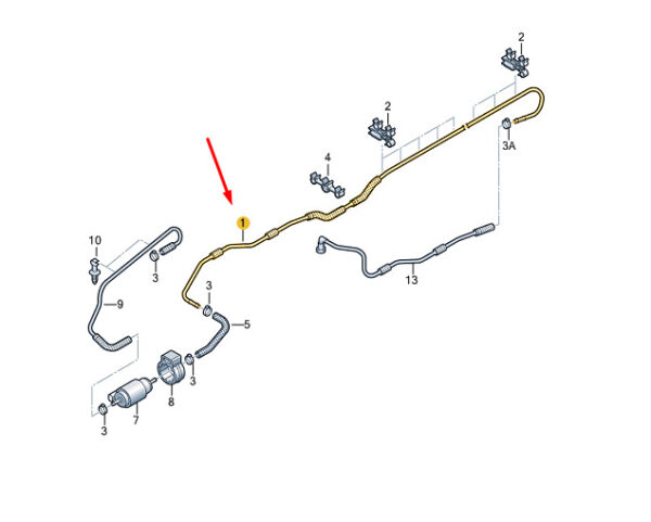 7E0201547D - NEW VW TRANSPORTER VI T6 FUEL LINE 7E0201547D