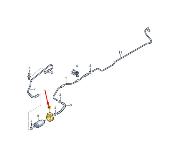 7E0813549 - New VW TRANSPORTER VI T6 Fuel Metering Pump Bracket 7E0813549