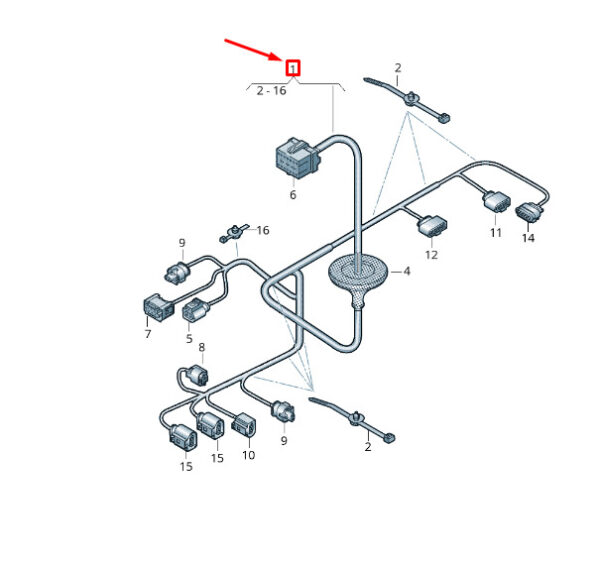 7E0971478DR - NEW VW TRANSPORTER T6 ADDITIONAL HEATER UNIT WIRING HARNESS 7E0971478DR