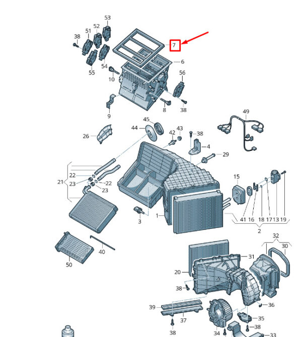 7H0819064B - NEW VW TOUAREG 7P MK2 CONNECTION BOX SEAL 7H0819064B ORIGINAL