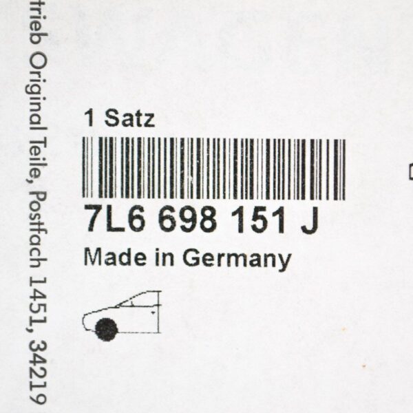 7L6698151J - Volkswagen Touareg 7P 3.0 TDI V6 brake lining set 7L6698151J new original