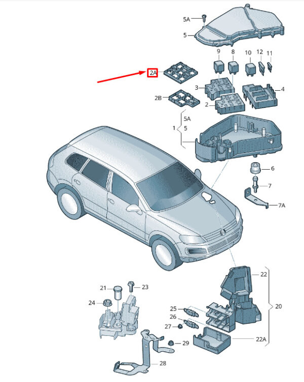 7L6937503A - NEW VW TOUAREG 7P MK2 RELAY PLATE 7L6937503A