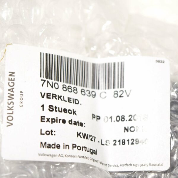 7N0868639C82V - NEW VW SHARAN 7N TRIM ROLLER GUIDE FOR LEFT SLIDING DOOR 7N08639C82V OEM