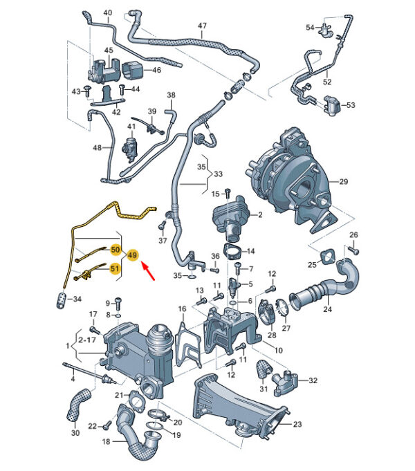 7P0133773B - New VW TOUAREG 7P MK2 Vacuum Hose 7P0133773B