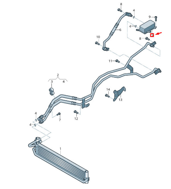 7P0317037 - NEW VW TOUAREG 7P MK2 ATF PREHEATER 7P0317037