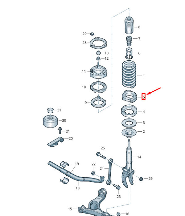7P0411189A - NEW VW TOUAREG 7P MK2 FRONT COIL SPRING LOWER UNDERLAY 7P0411189A