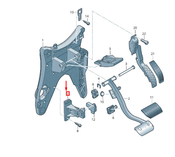 7P0723315B - NEW VW TOUAREG 7P MK2 DISTANCE MEASURING SENSOR BRACKET LHD 7P0723315B