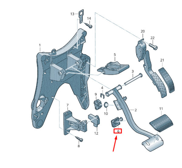 7P0723568 - NEW VW TOUAREG 7P MK2 BRAKE PEDAL MAGNET 7P0723568