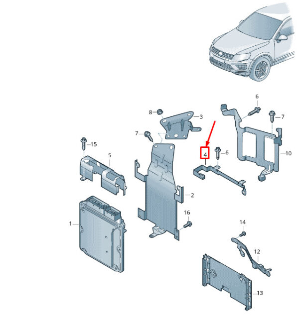 7P0907471 - NEW VW TOUAREG 7P MK2 ENGINE CONTROL UNIT RETAINER 7P0907471