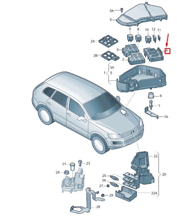 7P0937211A - NEW VW TOUAREG 7P MK2 RELAY BRACKET 7P0937211A