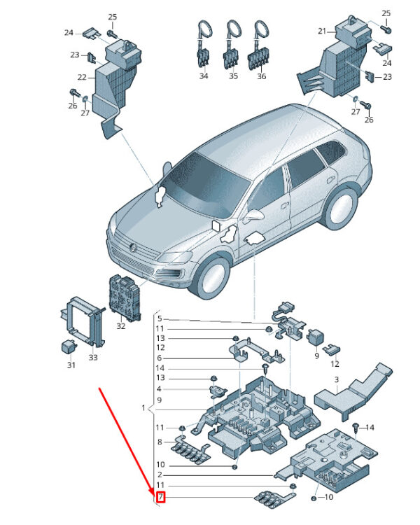 7P0937629A - NEW VW TOUAREG 7P MK2 MULTI-FUSE 150A 7P0937629A ORIGINAL