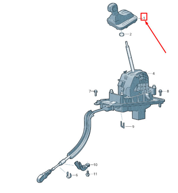 7P2713203GDDO - NEW VW TOUAREG 7P MK2 SELECTOR MECHANISM COVER RHD 7P2713203GDDO ORIGINAL