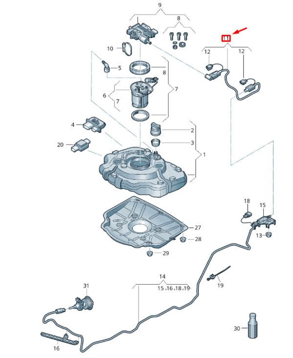 7P6131983C - NEW VW TOUAREG 7P MK2 REDUCTION AGENT SUPPLY LINE 7P6131983C