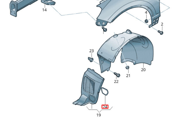 7P6805414 - NEW VOLKSWAGEN TOUAREG 7P5 RIGHT WHEEL ARCH COVER 7P6805414 GENUINE