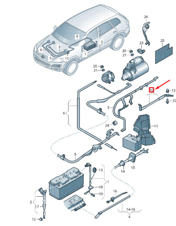 7P6971537F - NEW VW TOUAREG 7P MK2 EARTH LINE 7P6971537F