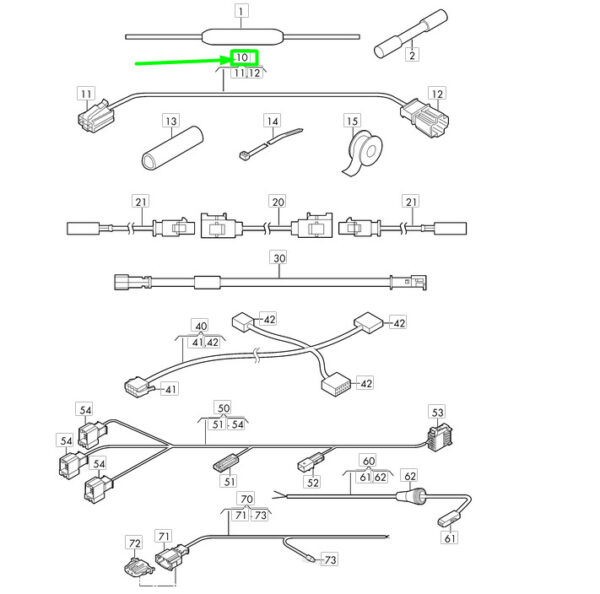 JKV971678 - NEW VOLKSWAGEN PASSAT B8 3G SOCKET HARNESS JKV971678 ORIGINAL