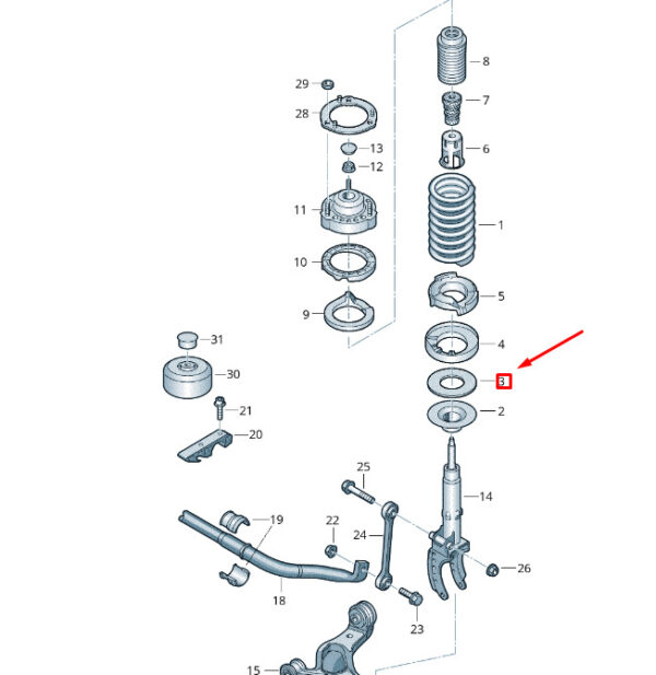 WHT005267 - NEW VW TOUAREG 7P MK2 FRONT COIL SPRING SIM WHT005267 ORIGINAL