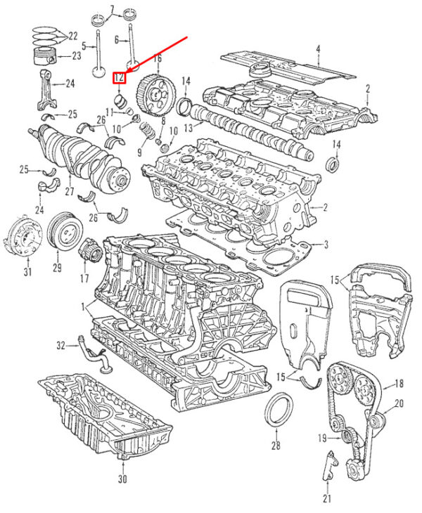 1298586 - VOLVO S60 MK2 VALVE TAPPET 1298586 NEW GENUINE