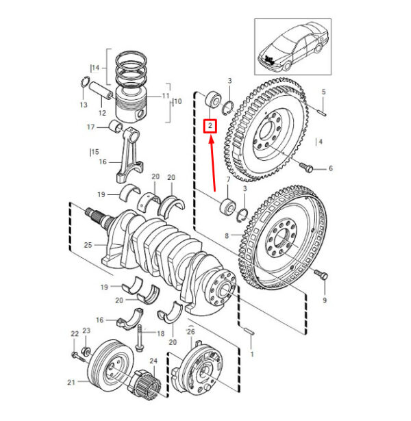 1397077 - VOLVO S40 MK1 GUIDE BEARING 1397077 NEW GENUINE