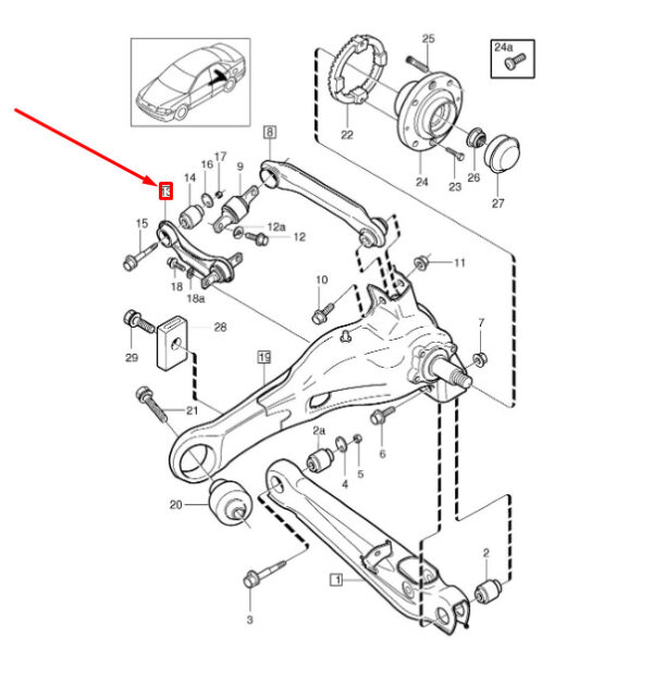 30620785 - Volvo V40 MK1 rear arm rear arm 30620785 NEW REAL