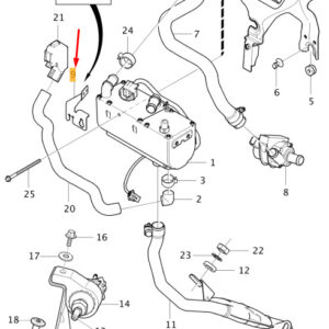 30647592 - Volvo V40 Fuel Powered Heater Mount 30647592, NEW, ORIGINAL
