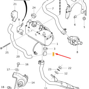 30661607 - Volvo V40 Fuel Powered Auxiliary Heater L-Connection 30661607 NEW Original