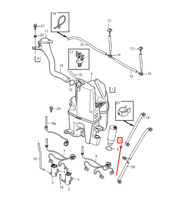 30663273 - VOLVO XC90 MK1 MOTOR FOR HEADLIGHT WIPER WASHER PUMP 30663273 NEW GENUINE