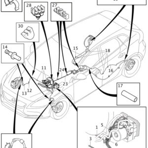 30666364 - Volvo V40 brake hose mount rear left 30666364 NEW ORIGINAL