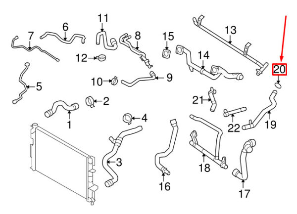 30670569 - Volvo XC90 MK1 Bypass Hose O-Ring 30670569 NEW REAL