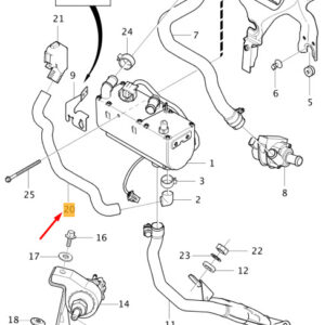 30676588 - Volvo V40 Fuel Powered Auxiliary Heater Hose 30676588, NEW, Original