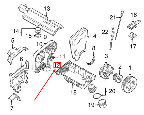 30684210 - Volvo S60 MK1 timing belt tensioner pulley 30684210 NEW REAL