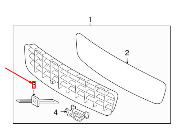 30695666 - Volvo XC90 MK1 Radiator Grill Molding 30695666 NEW REAL