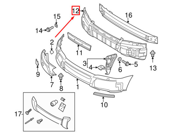 30698330 - Volvo XC90 MK1 Front Bumper Reinforcement 30698330 NEW REAL