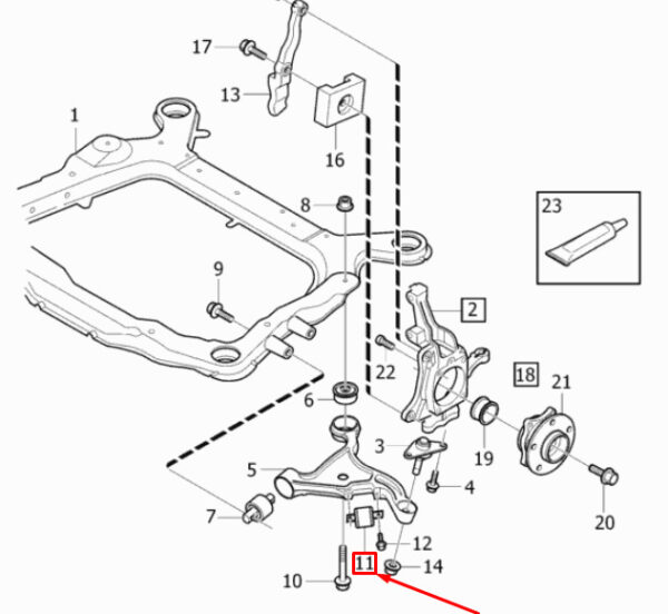 30714975 - Steering stop Volvo S60 MK1 control handlebar 31212189 NEW REAL