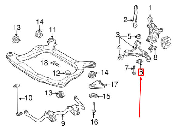 30714976 - Steering Stop VOLVO S80 MK1 WISHBONE 31212190 NEW GENUINE