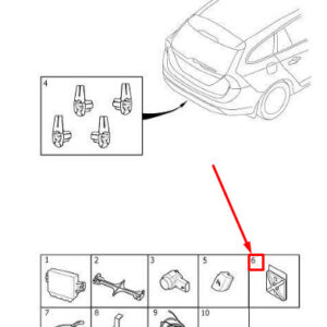 30728508 - Volvo S90 MK2 retaining clip for rear parking aid 30728508 NEW REAL