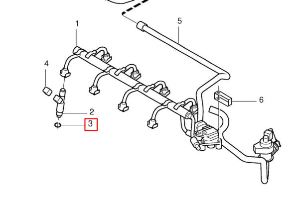 30731386 - VOLVO XC90 MK1 FUEL INJECTOR O-RING KIT 30731386 NEW GENUINE