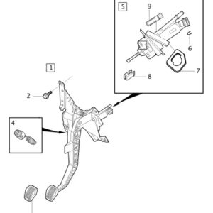 30736649 - Volvo V40 clutch pedal pad RHD 30736649, NEW, ORIGINAL