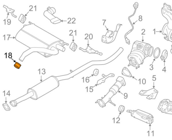 30738976 - VOLVO XC90 MK1 EXHAUST CLAMP 30738976 NEW GENUINE