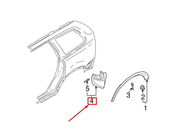 30744558 - Volvo XC90 MK1 Rear Mudflaps Set 30744558 NEW GENUINE