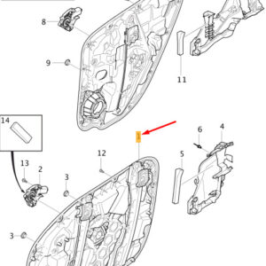 30747091 - Volvo XC40 Front Left Window Mount, 30747091, New Original