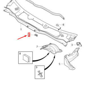 30763521 - VOLVO V40 Front Windscreen Draining Hose 30763521 NEW GENUINE