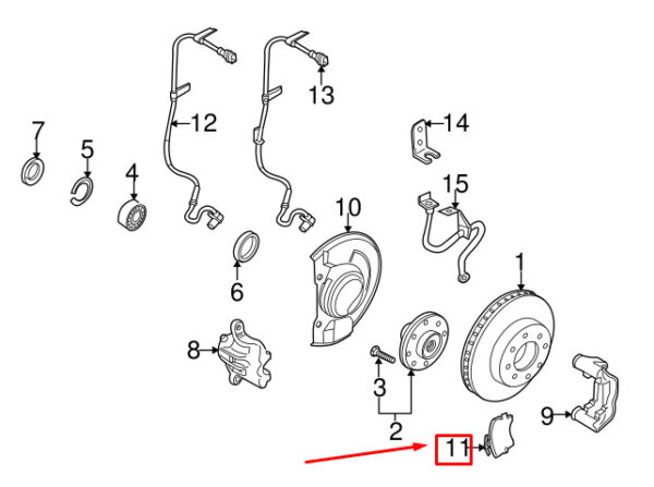 30769199 - Volvo V40 MK1 Front Brake Pading Set 30769199 NEW GENUINE
