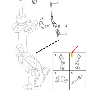 30786847 - Volvo V40 ABS Front Right Cable Holder 30786847 NEW ORIGINAL