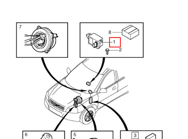31110063 - Volvo XC90 MK1 yaw rate sensor 31110063 NEW ORIGINAL