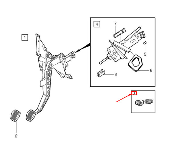 31200239 - Volvo C30 clutch control spring 31200239 new original