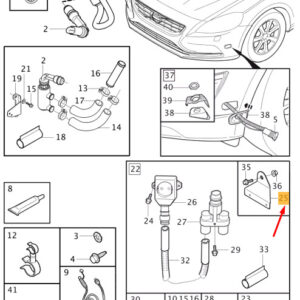 31201467 - Volvo V40 bracket for electric auxiliary heater 31201467, original part