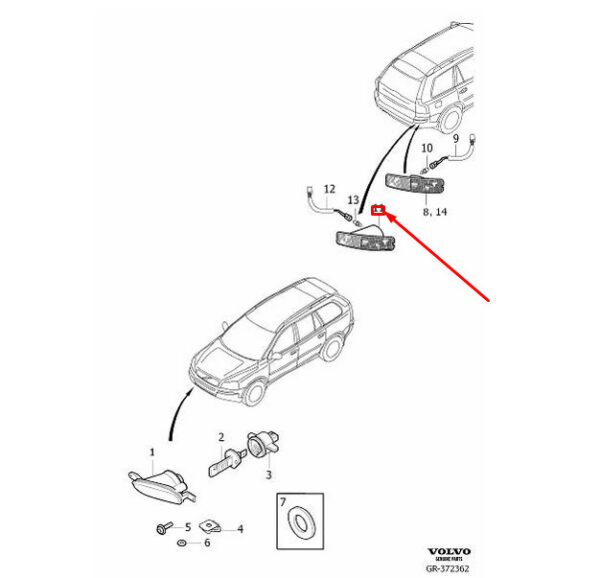 31213647 - VOLVO XC90 MK1 REAR LEFT FOG LIGHT 31213647 NEW GENUINE